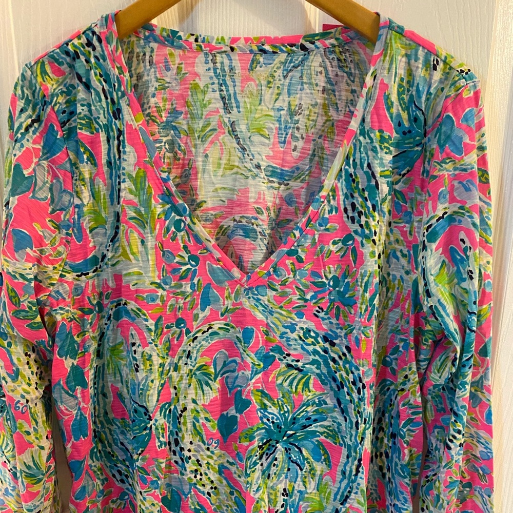 Etta 3/4 sleeve V neck top